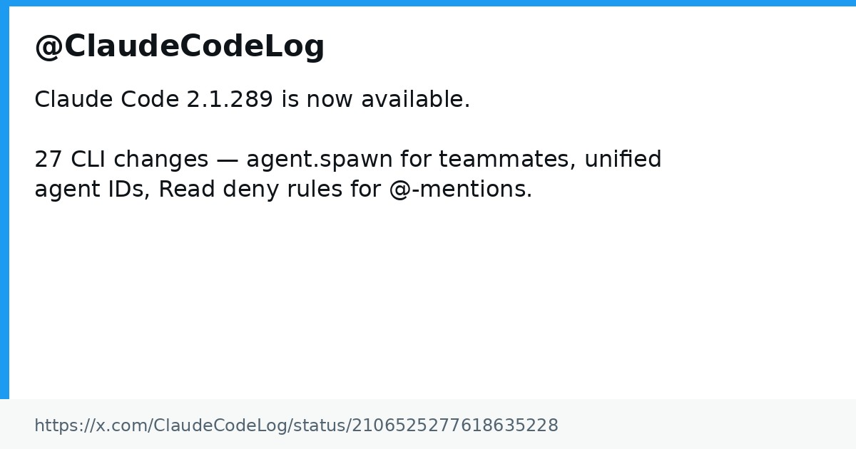 Claude Code 2.1.289
