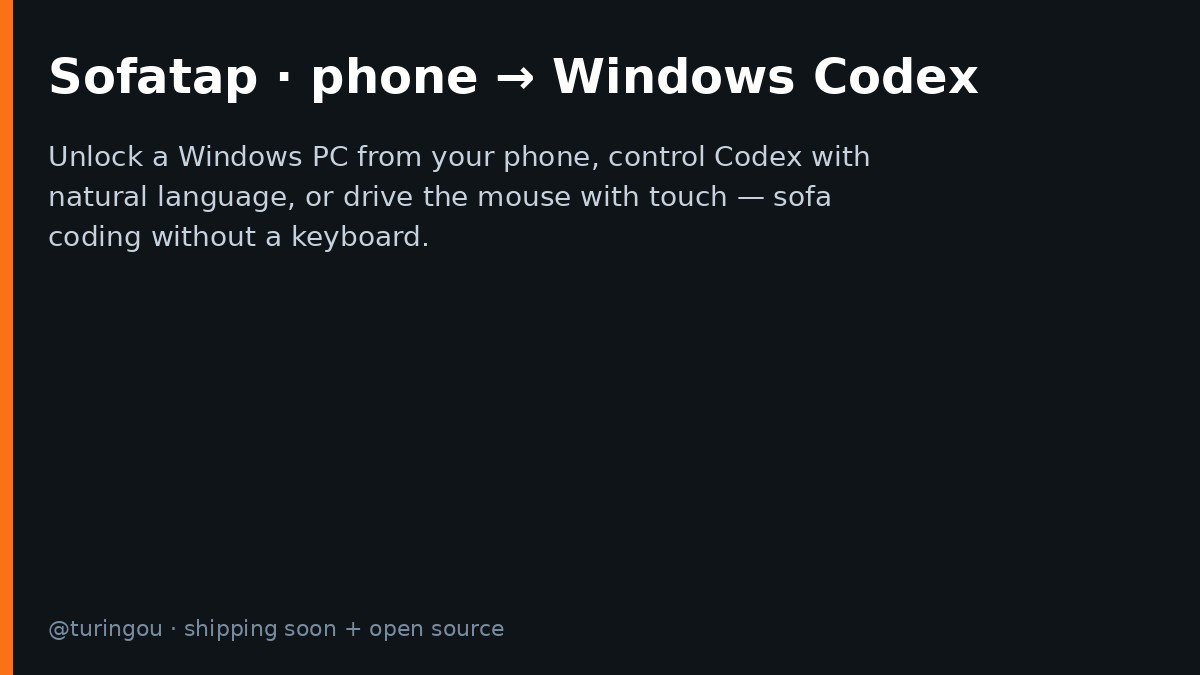 Sofatap phone to Windows Codex