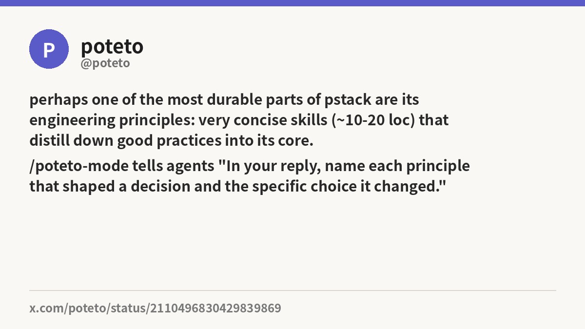 poteto pstack principles