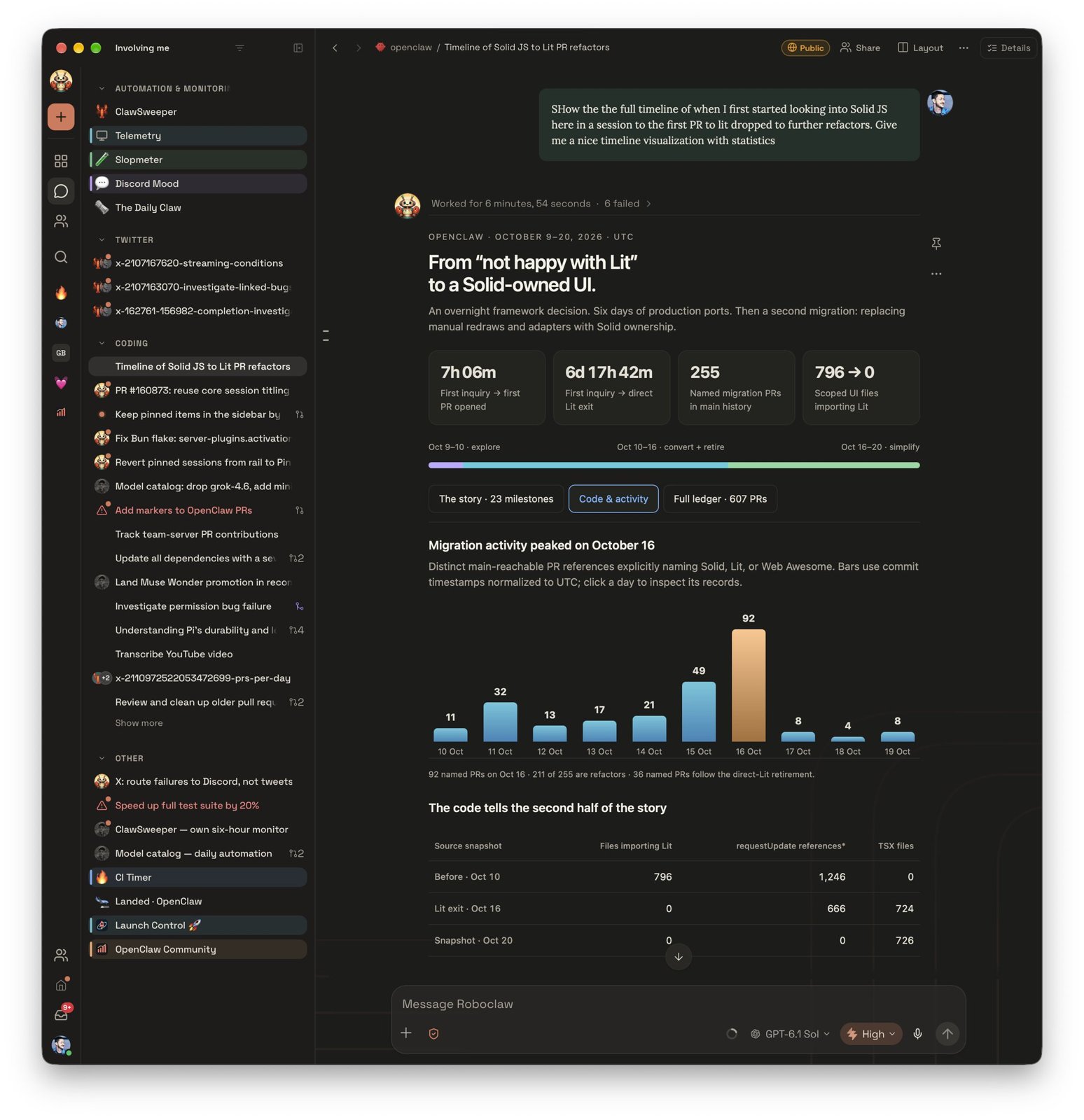 steipete 配图：OpenClaw 迁移结果