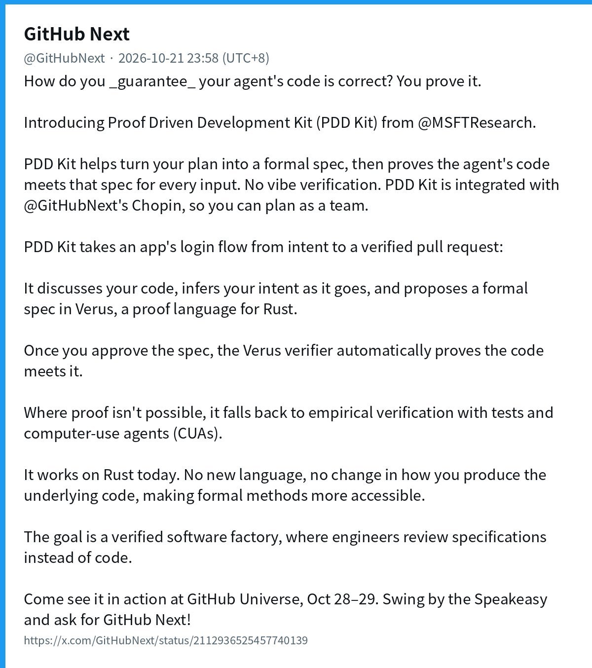 GitHub Next's post on PDD Kit