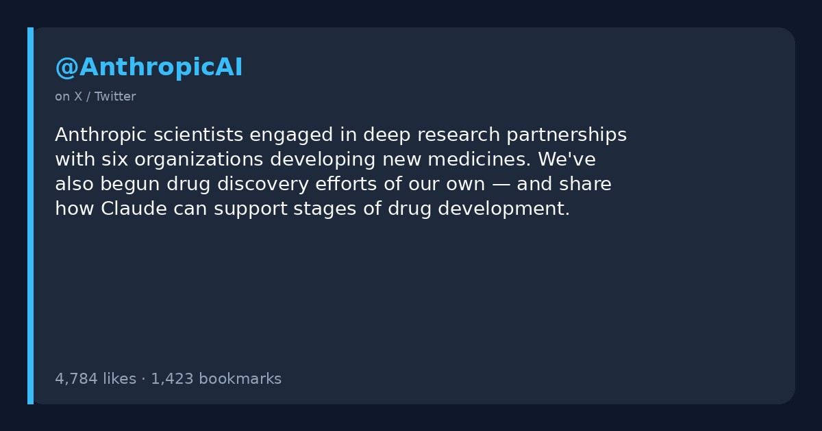 Anthropic Claude drug discovery